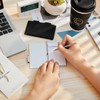 2 Pieces Metal Pocket Notebook with Pen and Refillable Paper,