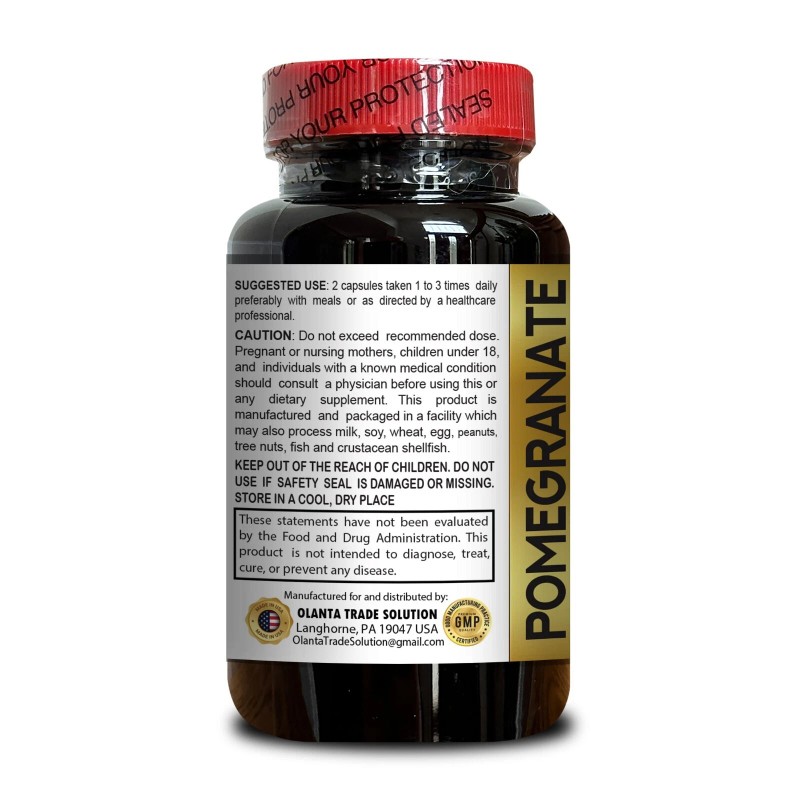 Olanta Trade Solution Antioxidant Herbal Supplement with Pomegranate Extract, Plant-Based