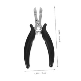 Minkissy Black Handle Hair Extensions Pliers Chromeplate Resistant Tool for and Bond Removal Essential Hair Extension Kit for Home and Salon Use