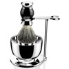 GRUTTI Premium Shaving Brush Set，Luxury Razor and Brush Stand Soap