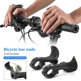 Unbranded 2pcs Bicycle Ergonomic Bar Ends for 21.8-22.2mm Handlebar Extender MTB Road Bike
