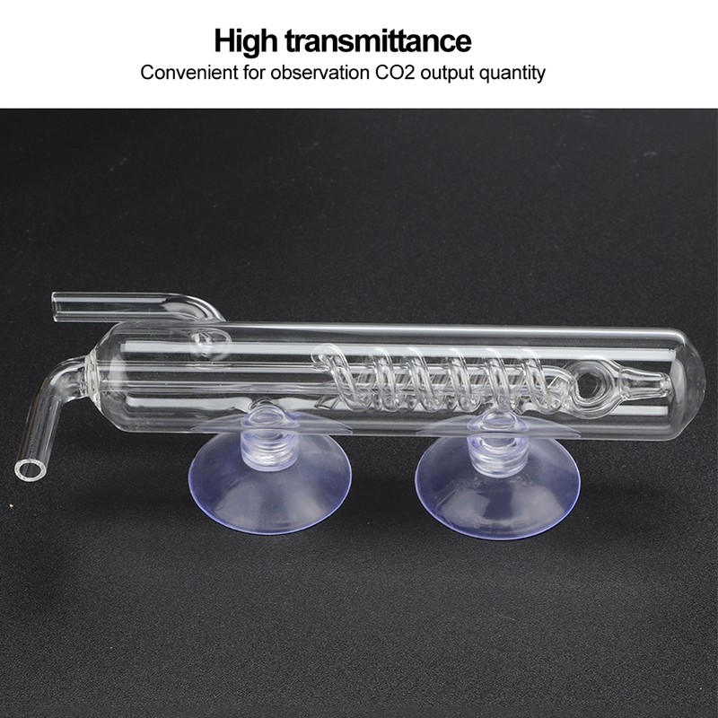 High Transparent Crystal Glass Aquarium Bubble Counter Screw Fish Tank