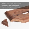 YDJSA Four Light Switch Cover Plate Solid North American Walnut