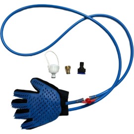 Petme Tender Dog Bath Brush Deluxe Sprayer & Scrubber Pet Shower Head Glove Upgraded