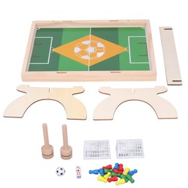 Mini Tabletop Football for Kids Puzzle Fun 2 Player Matchmaking Parent Child Interaction Pine Wood Soccer Game Board