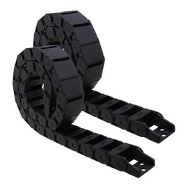 OTOTEC 2Pcs 18x37mm Nylon Drag Chains Semi Closed Cable Wire Carrier Tow Line 1M Length Flexible Nested For CNC Machine Tools 3D Printer Accessories