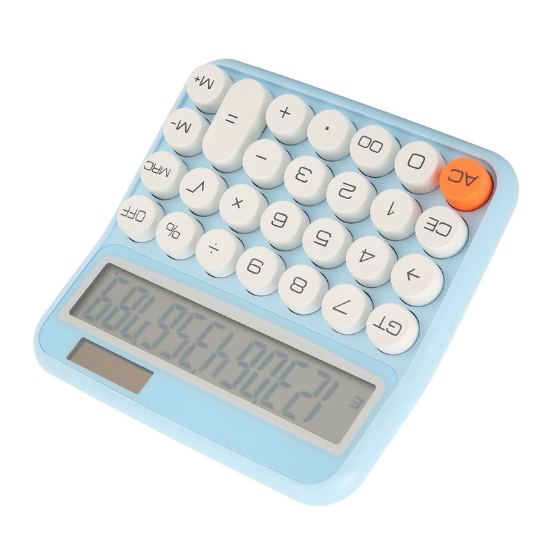 12 Digits Desktop Calculator with Large LCD Display Dual Power