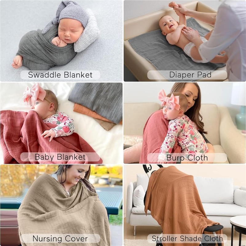 Uunida Pack de 4 Muselinas para Bebé - Cobijas Super