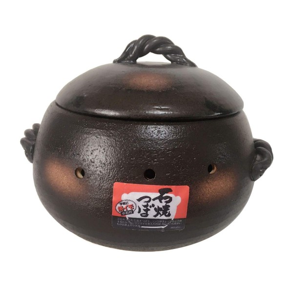 [Domestic · International Shipping] Thousand Old Burn Stone 焼kiimo Pot Be Round (Large) Open Fire corresponding Natural Stone with about 300g2 Bag se2417 