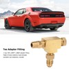 Tee Adapter Fitting, Brass 4AN 1/8 BSP 1/8 NPT Adapter