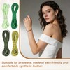 sourcing map 4 Pcs Suede Cord, 5.5 Yards, Green Series