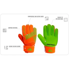 meteor Catch football goalkeeper gloves for children player gloves men's football gloves women's goalkeeper gloves protects the fingers goalkeeper gloves boys goalkeeper player gloves catch, orange, #6