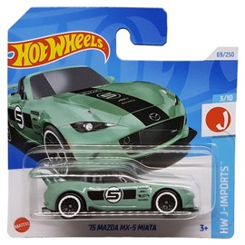 Hot Wheels - ´15 Mazda MX-5 Miata - HW J-Imports 3/10 - HTC42 - Short Card - Cabriolet - Turquoise - Mattel 2024