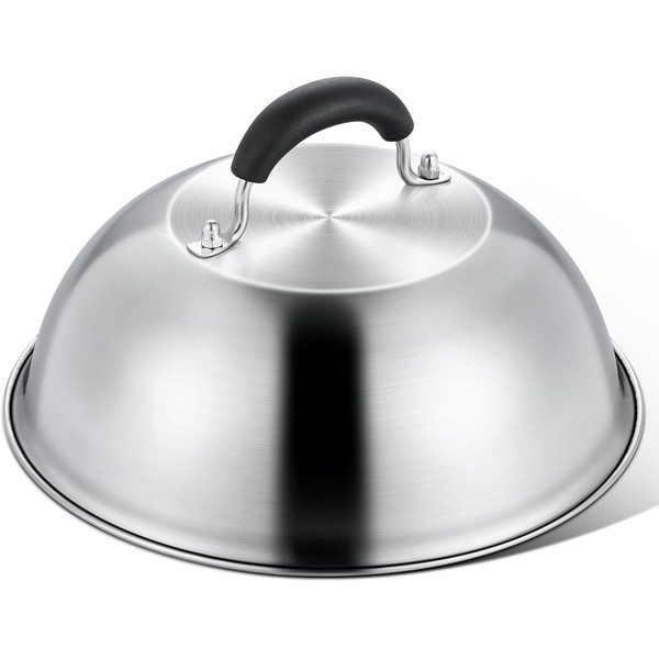 9 Inch Griddle Cover Cheese Melting Dome Stainless Steel Round