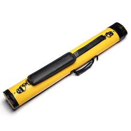 2X2 Billiards Pool Cue Tube Carrying Case (Yellow)