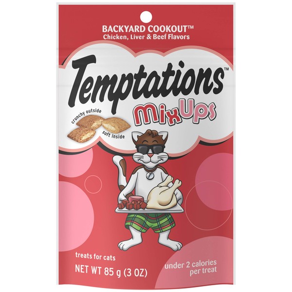 TEMPTATIONS MixUps & ShakeUps Crunchy and Soft Cat Treats, 2.5 - 3 oz. (12 Pack)