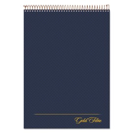 AMPAD Gold Fibre Project Planner, Top-Wire Bound, 8-1/2" x 11-3/4", Project Rule, Navy Cover, 70 Sheets (20-815)