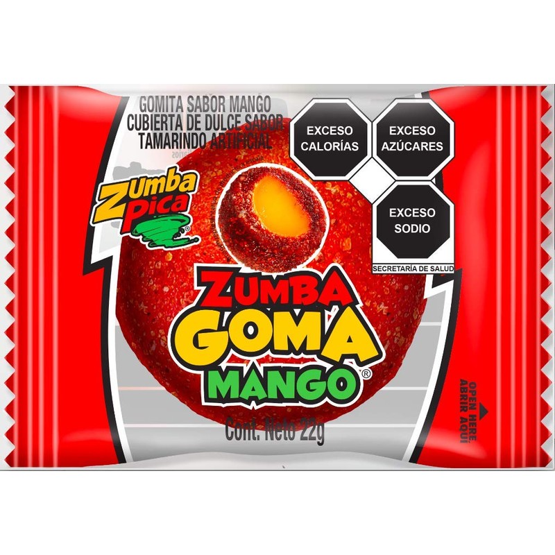 Zumba Goma | Bolsa con 20 Piezas | ZumbaPica (Mango)
