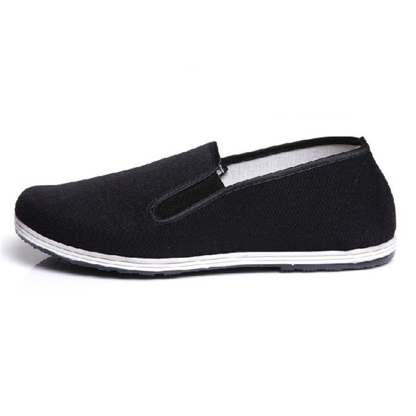 UNOW Chinese Traditional Cloth Kung Fu Shoes,Classic Soles,Black,46 | (US:Men 11 | Women 12.5)