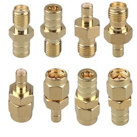 Futheda 4PCS SMA to SMB Adapter Kit Male Female RF Coaxial Connector Compatible with DAB Radio Transceiver Wireless LAN Device Wi-Fi GPS External Antenna Car Aerial Broadcast FPV Drone Telecom Router