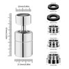 DUNSOO Tap Attachment, 360 Degree Tap Attachment Swivel in Chrome