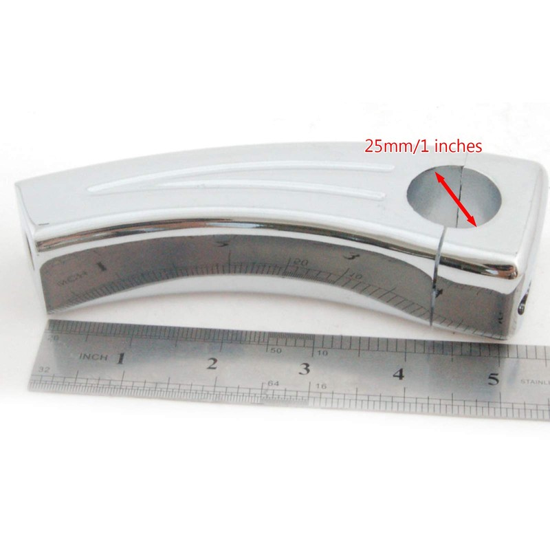 Topteng Motorcycle Bar Riser, 4.5 Inch Billet Chrome 1 Inch