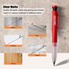 HAUTMEC Solid Carpenter Pencil with 6 Refills, Long Nose Deep