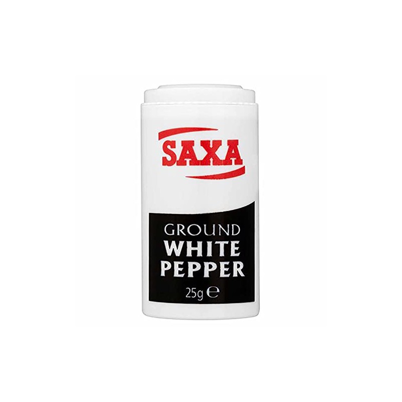 Saxa Ground Pepper | Pack of 4 | White Pepper