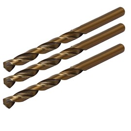 uxcell 6.9mm Drilling Dia Straight Shank High Speed Steel Cobalt Metric Twist Drill Bit for Hardened Metal, Stainless Steel, Cast Iron and Plastic 3pcs