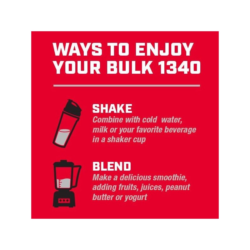 GNC Pro Performance Bulk 1340 Mass Gainer Protein Powder, 50g,