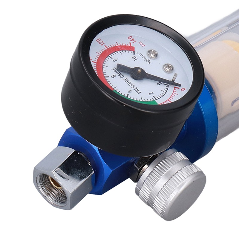 Spray Gun Air Regulator Aluminum Alloy Plastic In Line Water