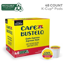 Café Bustelo Espresso Style Dark Roast Coffee, 48 Keurig K-Cup Pods