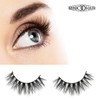 JewelryWe 3D Mink Hair False Eyelashes Black 100% Handmade Eyelashes