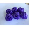 Unbranded Rose Shaped Lapel Stud Pin - Purple Silky Texture