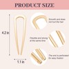 JIRIS 2PCS 4.2Inch French Hair Pins U-Shaped Pins for Women