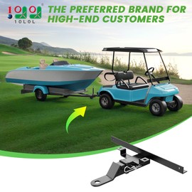 10L0L Golf Cart Trailer Hitch Fit for Club Car DS 1982-up Models Fits on Backseat Footrest Compatible with Cargo Boxes
