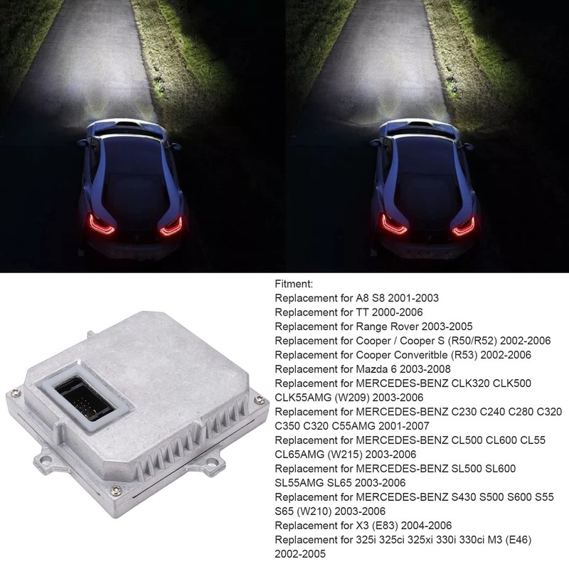 A2038202526, 63127176068 Aluminum Alloy Durable 12V Input Stable Performance Xenon