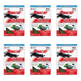 Tomcat Kid Resistant Mouse Killer Refillable Bait Station, 6 Pack