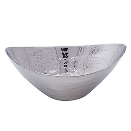 CIY-cookityourself Hammered Stainless Steel Oval Serving Dish Platter Snack Bowl Serveware Utensil