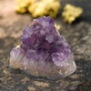 Beufee 2pcs Irregular Natural Amethyst Cluster, Amethyst Crystal Geode Cluster