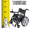 Set of 2 Plastic Toy Wheelchairs for Action Figures, Dioramas,
