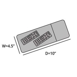 Covermates Remote Control Cover – Heavy-Duty Polyester, Weather Resistant, Touch Fastener Closure, TV Cover, 4.5W x 10D, Ripstop Grey
