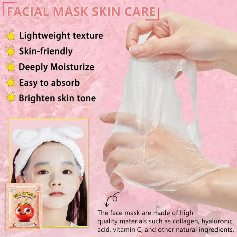 Paquete De 12 Mascarillas Faciales De Frutas Para Niños, Mas