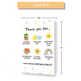 gerdiny Funny Teacher Appreciation Gifts for Women Men, Cute Thank You Card for Teachers