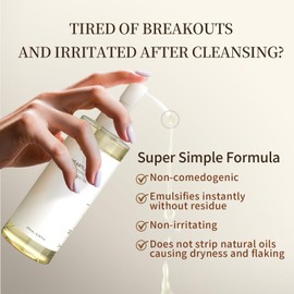 COSMOO Deep Cleansing Oil, Pore Control Oil Cleanser for Face, Makeup Blackhead Remover, Korean Skin Care, All Skin Types - 200ml