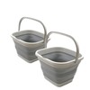 SAMMART Set of 2-11L (2.9 Gallon) Collapsible Rectangular Handy Basket/Bucket