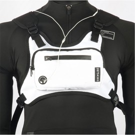 Sports Running Backpack Vest with Phone Hole Reflective Functional Men Chest Rig for Walking Cycling