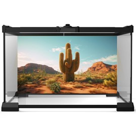 Reptile Habitat Background Big Cactus Tree Desert Terrarium Background Rugged Terrain Vibrant Desert Colors Landscape Gobi Plants Terrarium Backdrop Tank Wallpaper Poster Backdrop Vinyl 24x16in