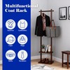 GZQXHOME Solid Wood Coat Rack Freestanding,Clothing Tree Racks with 2-layer