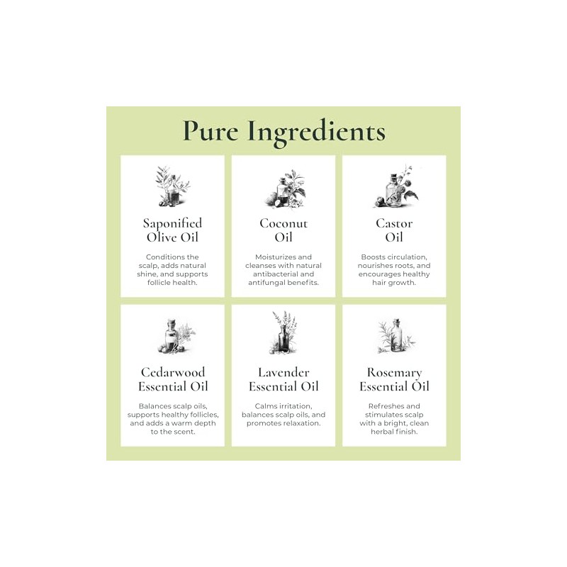 JRLIGGETTS Champú En Barra - Fórmula Herbal, Champú En Barra